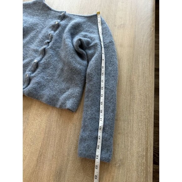 Sezane Gaspard Cardigan in Vintage Blue Size Medium - Picture 6 of 9